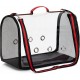 PETCUTE Vogel Papageien Tragetasche,Atmungsaktive Vogel Transporttasche Transportbox mit Verstellbarer Schultergurt,Transparent Katzentransportbox Hundetragetasche mit Belüftete Bohrung,Rot,M PETCUTE Vogel Papageien Tragetasche,Atmungsaktive Vogel Transporttasche Transportbox mit Verstellbarer Schultergurt,Transparent Katzentransportbox Hundetragetasche mit Belüftete Bohrung,Rot,M
