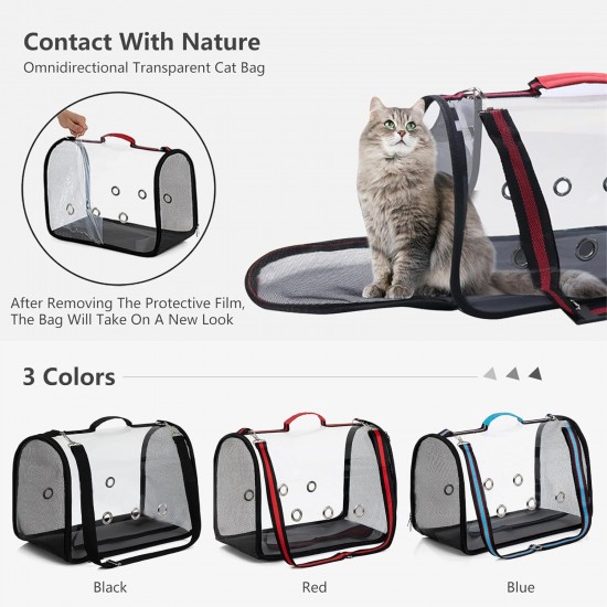 PETCUTE Vogel Papageien Tragetasche,Atmungsaktive Vogel Transporttasche Transportbox mit Verstellbarer Schultergurt,Transparent Katzentransportbox Hundetragetasche mit Belüftete Bohrung,Rot,M PETCUTE Vogel Papageien Tragetasche,Atmungsaktive Vogel Transporttasche Transportbox mit Verstellbarer Schultergurt,Transparent Katzentransportbox Hundetragetasche mit Belüftete Bohrung,Rot,M