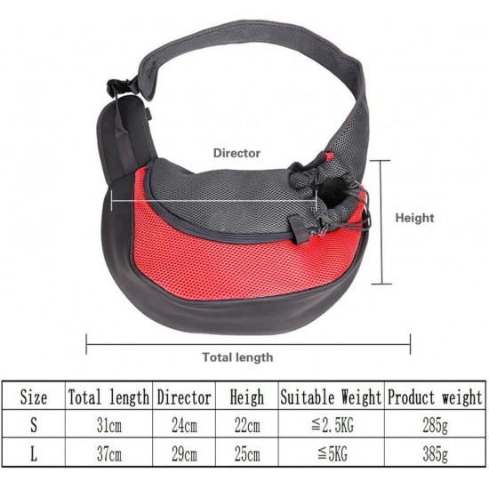 PETEMOO Dog Carrier Sling, Breathable Mesh Shoulder Bag / Travel Bag / Pet Transport Bag for Dogs, Puppies & Cats PETEMOO Dog Carrier Sling, Breathable Mesh Shoulder Bag / Travel Bag / Pet Transport Bag for Dogs, Puppies & Cats