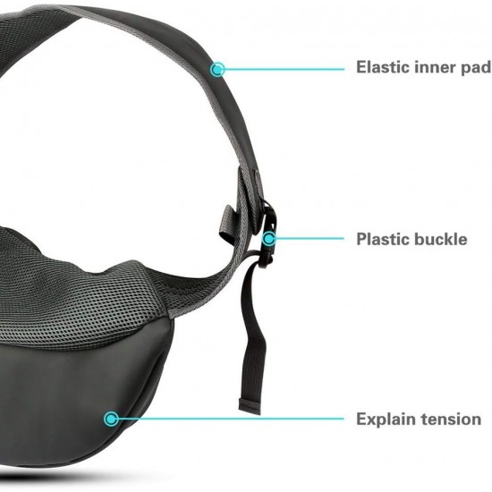 PETEMOO Dog Carrier Sling, Breathable Mesh Shoulder Bag / Travel Bag / Pet Transport Bag for Dogs, Puppies & Cats PETEMOO Dog Carrier Sling, Breathable Mesh Shoulder Bag / Travel Bag / Pet Transport Bag for Dogs, Puppies & Cats