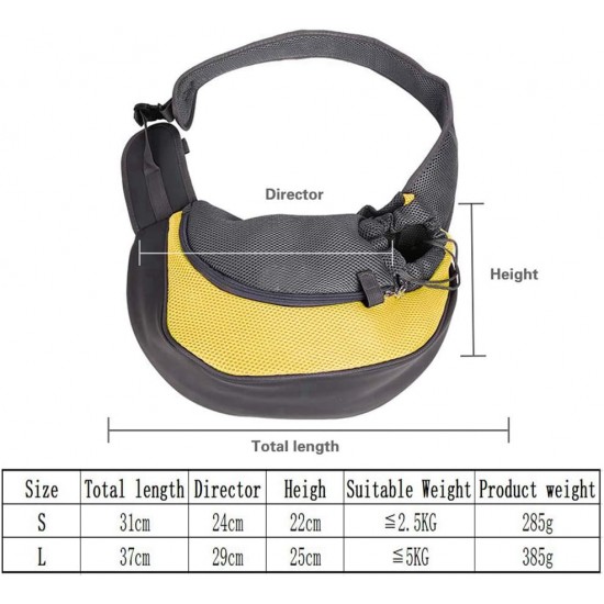 PETEMOO Dog Carrier Sling, Breathable Mesh Shoulder Bag / Travel Bag / Pet Transport Bag for Dogs, Puppies & Cats PETEMOO Dog Carrier Sling, Breathable Mesh Shoulder Bag / Travel Bag / Pet Transport Bag for Dogs, Puppies & Cats