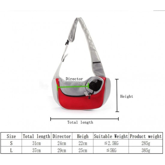 PETEMOO Dog Carrier Sling, Breathable Mesh Shoulder Bag / Travel Bag / Pet Transport Bag for Dogs, Puppies & Cats PETEMOO Dog Carrier Sling, Breathable Mesh Shoulder Bag / Travel Bag / Pet Transport Bag for Dogs, Puppies & Cats