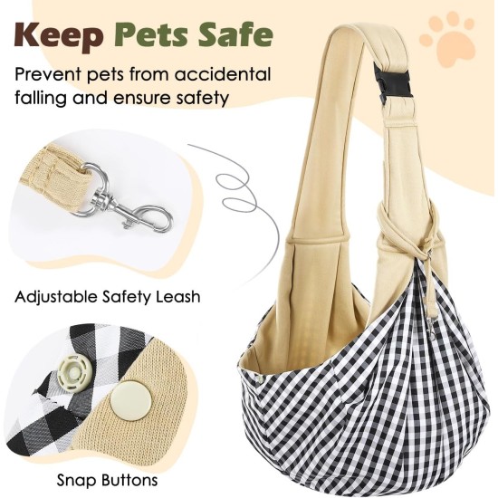 Pawaboo Dog Carrier Bag Puppies, Portable Transport Bag for Dogs up to 12 lbs, Adjustable Sling for Dogs, Cats, Outdoor Sling Pets Shoulder Bag for Small Dog Cat, Black Pawaboo Dog Carrier Bag Puppies, Portable Transport Bag for Dogs up to 12 lbs, Adjustable Sling for Dogs, Cats, Outdoor Sling Pets Shoulder Bag for Small Dog Cat, Black