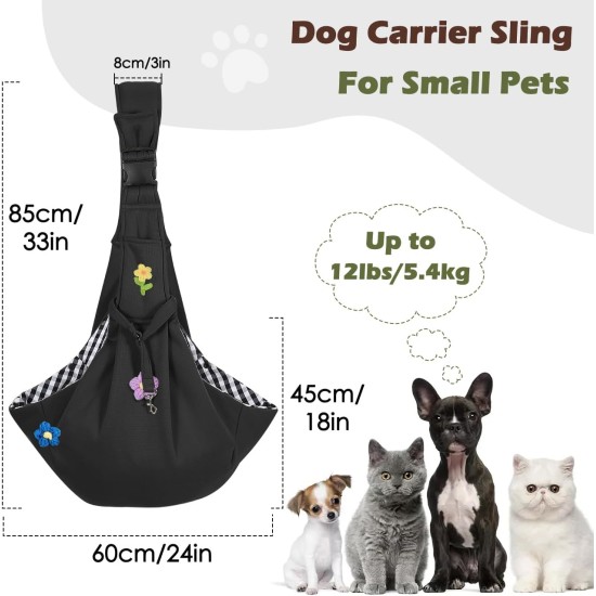 Pawaboo Dog Carrier Bag Puppies, Portable Transport Bag for Dogs up to 12 lbs, Adjustable Sling for Dogs, Cats, Outdoor Sling Pets Shoulder Bag for Small Dog Cat, Black Pawaboo Dog Carrier Bag Puppies, Portable Transport Bag for Dogs up to 12 lbs, Adjustable Sling for Dogs, Cats, Outdoor Sling Pets Shoulder Bag for Small Dog Cat, Black