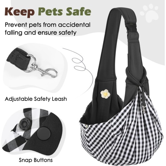 Pawaboo Dog Carrier Bag Puppies, Portable Transport Bag for Dogs up to 12 lbs, Adjustable Sling for Dogs, Cats, Outdoor Sling Pets Shoulder Bag for Small Dog Cat, Black Pawaboo Dog Carrier Bag Puppies, Portable Transport Bag for Dogs up to 12 lbs, Adjustable Sling for Dogs, Cats, Outdoor Sling Pets Shoulder Bag for Small Dog Cat, Black