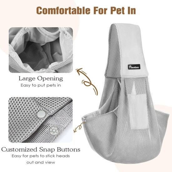 Pawaboo Dog Carrier Bag Puppies, Portable Transport Bag for Dogs up to 12 lbs, Adjustable Sling for Dogs, Cats, Outdoor Sling Pets Shoulder Bag for Small Dog Cat, Black Pawaboo Dog Carrier Bag Puppies, Portable Transport Bag for Dogs up to 12 lbs, Adjustable Sling for Dogs, Cats, Outdoor Sling Pets Shoulder Bag for Small Dog Cat, Black