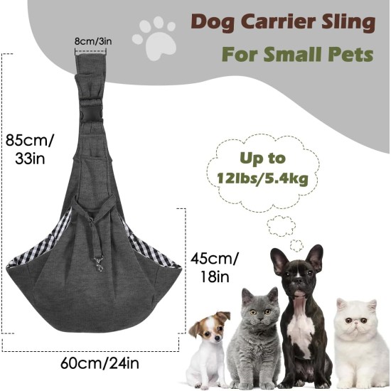 Pawaboo Dog Carrier Bag Puppies, Portable Transport Bag for Dogs up to 12 lbs, Adjustable Sling for Dogs, Cats, Outdoor Sling Pets Shoulder Bag for Small Dog Cat, Black Pawaboo Dog Carrier Bag Puppies, Portable Transport Bag for Dogs up to 12 lbs, Adjustable Sling for Dogs, Cats, Outdoor Sling Pets Shoulder Bag for Small Dog Cat, Black