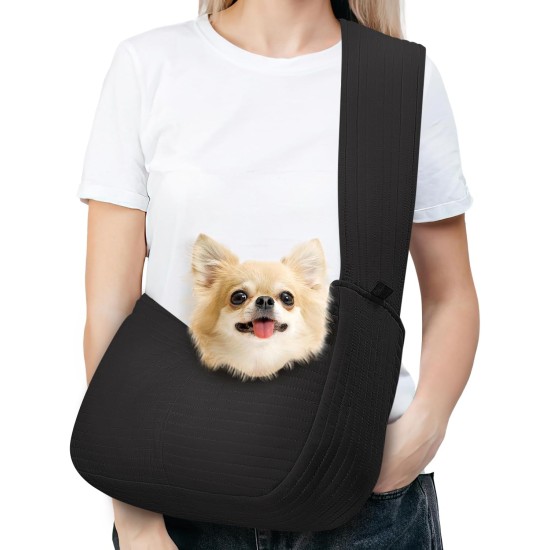 Pawaboo Dog Carrier Bag Puppies, Portable Transport Bag for Dogs up to 12 lbs, Adjustable Sling for Dogs, Cats, Outdoor Sling Pets Shoulder Bag for Small Dog Cat, Black Pawaboo Dog Carrier Bag Puppies, Portable Transport Bag for Dogs up to 12 lbs, Adjustable Sling for Dogs, Cats, Outdoor Sling Pets Shoulder Bag for Small Dog Cat, Black