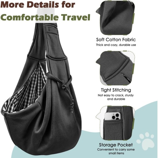 Pawaboo Dog Carrier Bag Puppies, Portable Transport Bag for Dogs up to 12 lbs, Adjustable Sling for Dogs, Cats, Outdoor Sling Pets Shoulder Bag for Small Dog Cat, Black Pawaboo Dog Carrier Bag Puppies, Portable Transport Bag for Dogs up to 12 lbs, Adjustable Sling for Dogs, Cats, Outdoor Sling Pets Shoulder Bag for Small Dog Cat, Black