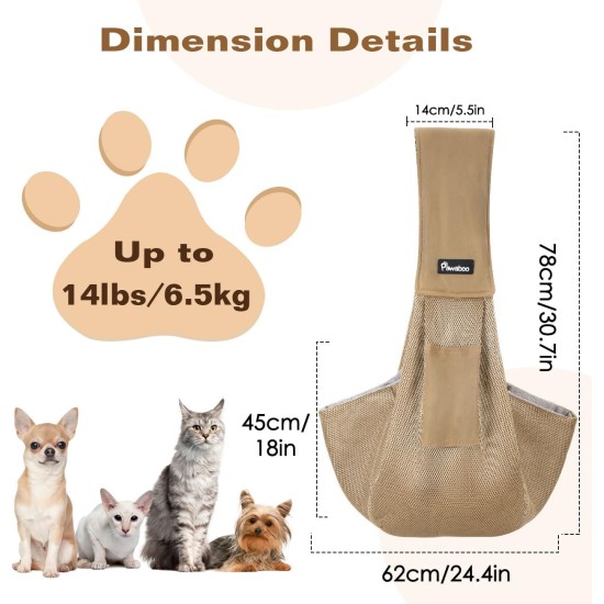 Pawaboo Dog Carrier Bag Puppies, Portable Transport Bag for Dogs up to 12 lbs, Adjustable Sling for Dogs, Cats, Outdoor Sling Pets Shoulder Bag for Small Dog Cat, Black Pawaboo Dog Carrier Bag Puppies, Portable Transport Bag for Dogs up to 12 lbs, Adjustable Sling for Dogs, Cats, Outdoor Sling Pets Shoulder Bag for Small Dog Cat, Black