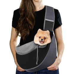 Pawaboo Dog Carrier, Dog Bag, Adjustable Carry Bag, Dog, Pet Shoulder Bag, Transport Bag for Pets, Dog Carrier Bags for Outdoor Travel - L, Dark Grey + Black Pawaboo Dog Carrier, Dog Bag, Adjustable Carry Bag, Dog, Pet Shoulder Bag, Transport Bag for Pets, Dog Carrier Bags for Outdoor Travel - L, Dark Grey + Black