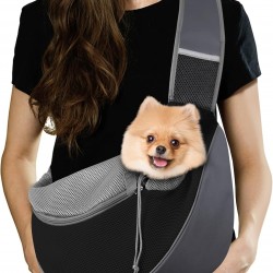 Pawaboo Dog Carrier, Dog Bag, Adjustable Carry Bag, Dog, Pet Shoulder Bag, Transport Bag for Pets, Dog Carrier Bags for Outdoor Travel - L, Dark Grey + Black Pawaboo Dog Carrier, Dog Bag, Adjustable Carry Bag, Dog, Pet Shoulder Bag, Transport Bag for Pets, Dog Carrier Bags for Outdoor Travel - L, Dark Grey + Black