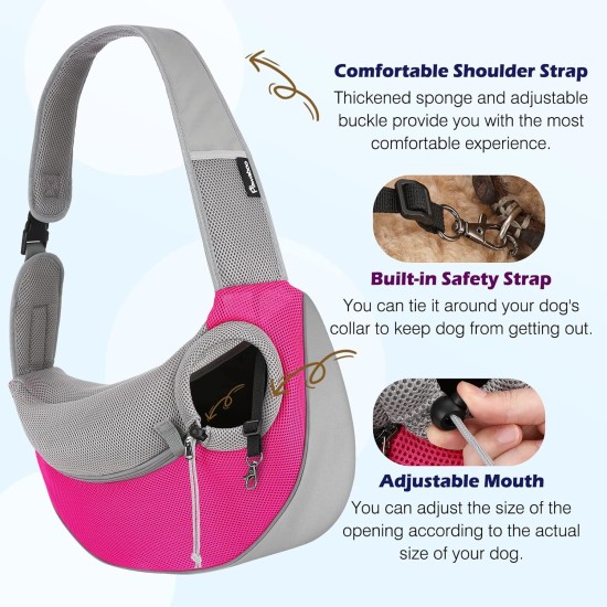 Pawaboo Dog Carrier, Dog Bag, Adjustable Carry Bag, Dog, Pet Shoulder Bag, Transport Bag for Pets, Dog Carrier Bags for Outdoor Travel - L, Dark Grey + Black Pawaboo Dog Carrier, Dog Bag, Adjustable Carry Bag, Dog, Pet Shoulder Bag, Transport Bag for Pets, Dog Carrier Bags for Outdoor Travel - L, Dark Grey + Black
