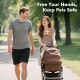 Pawaboo Pet Carrier Sling for Small Dogs and Cats, Hands-Free Dog Carrier Sling, Anti-Anxiety Soft Cotton Front Cat Carrier Bag, Papoose, Puppy, Kitten Bag, Brown Pawaboo Pet Carrier Sling for Small Dogs and Cats, Hands-Free Dog Carrier Sling, Anti-Anxiety Soft Cotton Front Cat Carrier Bag, Papoose, Puppy, Kitten Bag, Brown