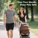 Pawaboo Pet Carrier Sling for Small Dogs and Cats, Hands-Free Dog Carrier Sling, Anti-Anxiety Soft Cotton Front Cat Carrier Bag, Papoose, Puppy, Kitten Bag, Brown Pawaboo Pet Carrier Sling for Small Dogs and Cats, Hands-Free Dog Carrier Sling, Anti-Anxiety Soft Cotton Front Cat Carrier Bag, Papoose, Puppy, Kitten Bag, Brown