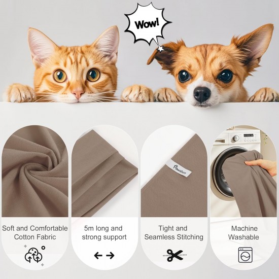 Pawaboo Pet Carrier Sling for Small Dogs and Cats, Hands-Free Dog Carrier Sling, Anti-Anxiety Soft Cotton Front Cat Carrier Bag, Papoose, Puppy, Kitten Bag, Brown Pawaboo Pet Carrier Sling for Small Dogs and Cats, Hands-Free Dog Carrier Sling, Anti-Anxiety Soft Cotton Front Cat Carrier Bag, Papoose, Puppy, Kitten Bag, Brown