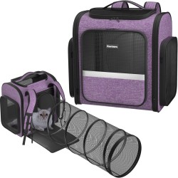 Pawtners Cat Carrier Backpacks with Expandable Cat Play Tunnel, Airline Approved Pet Backpack for Small Dogs and Large Cats up to 25 lbs, Foldable Pawtners Cat Carrier Backpacks with Expandable Cat Play Tunnel, Airline Approved Pet Backpack for Small Dogs and Large Cats up to 25 lbs, Foldable