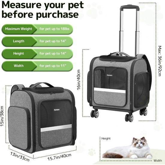 Pawtners Cat Carrier Backpacks with Expandable Cat Play Tunnel, Airline Approved Pet Backpack for Small Dogs and Large Cats up to 25 lbs, Foldable Pawtners Cat Carrier Backpacks with Expandable Cat Play Tunnel, Airline Approved Pet Backpack for Small Dogs and Large Cats up to 25 lbs, Foldable