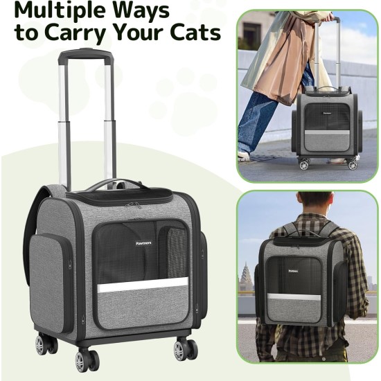 Pawtners Cat Carrier Backpacks with Expandable Cat Play Tunnel, Airline Approved Pet Backpack for Small Dogs and Large Cats up to 25 lbs, Foldable Cat Travel Carrier Pawtners Cat Carrier Backpacks with Expandable Cat Play Tunnel, Airline Approved Pet Backpack for Small Dogs and Large Cats up to 25 lbs, Foldable Cat Travel Carrier