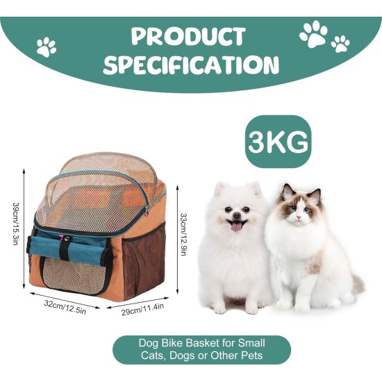 Pet Bicycle Basket, Dog Bicycle Basket, Bicycle Front Basket, Foldable Waterproof Dog Bicycle Handlebar Basket, Bicycle Basket for Pets, Shopping, Camping and Outdoor (Blue) Pet Bicycle Basket, Dog Bicycle Basket, Bicycle Front Basket, Foldable Waterproof Dog Bicycle Handlebar Basket, Bicycle Basket for Pets, Shopping, Camping and Outdoor (Blue)