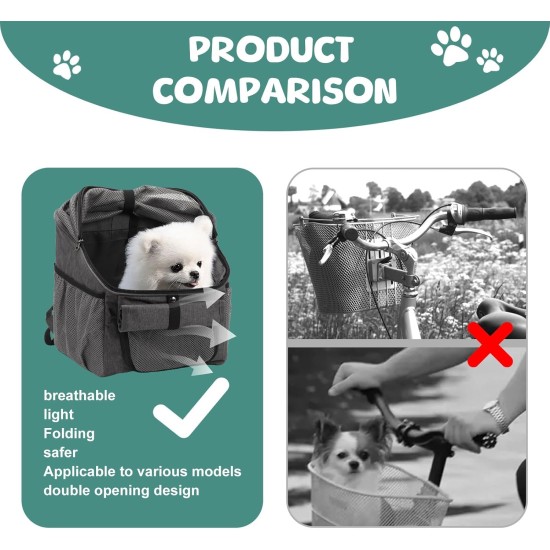 Pet Bicycle Basket, Dog Bicycle Basket, Bicycle Front Basket, Foldable Waterproof Dog Bicycle Handlebar Basket, Bicycle Basket for Pets, Shopping, Camping and Outdoor (Blue) Pet Bicycle Basket, Dog Bicycle Basket, Bicycle Front Basket, Foldable Waterproof Dog Bicycle Handlebar Basket, Bicycle Basket for Pets, Shopping, Camping and Outdoor (Blue)
