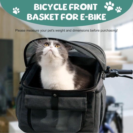 Pet Bicycle Basket, Dog Bicycle Basket, Bicycle Front Basket, Foldable Waterproof Dog Bicycle Handlebar Basket, Bicycle Basket for Pets, Shopping, Camping and Outdoor (Blue) Pet Bicycle Basket, Dog Bicycle Basket, Bicycle Front Basket, Foldable Waterproof Dog Bicycle Handlebar Basket, Bicycle Basket for Pets, Shopping, Camping and Outdoor (Blue)