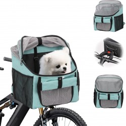 Pet Bicycle Basket, Dog Bicycle Basket, Bicycle Front Basket, Foldable Waterproof Dog Bicycle Handlebar Basket, Bicycle Basket for Pets, Shopping, Camping and Outdoor (Blue) Pet Bicycle Basket, Dog Bicycle Basket, Bicycle Front Basket, Foldable Waterproof Dog Bicycle Handlebar Basket, Bicycle Basket for Pets, Shopping, Camping and Outdoor (Blue)