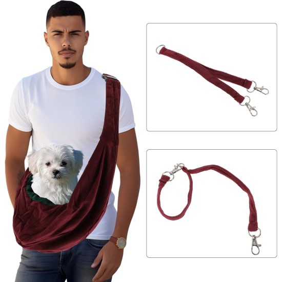 Pet Carrier, Adjustable Pet Carrier for Daily Walking, Wine Red Pet Carrier, Adjustable Pet Carrier for Daily Walking, Wine Red