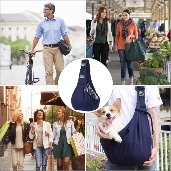 Pet Carrier Bag with Shoulder Strap for Dogs, Belly Dog, Small Dog, Cat Carrier for Outdoor Travel, Blue Pet Carrier Bag with Shoulder Strap for Dogs, Belly Dog, Small Dog, Cat Carrier for Outdoor Travel, Blue