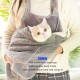 Pet Cat Sling, Polyester Fibre, Warm, Comfortable, Portable Pet Carrier Sling with Retractable Rope for Daily Walks Around the House
