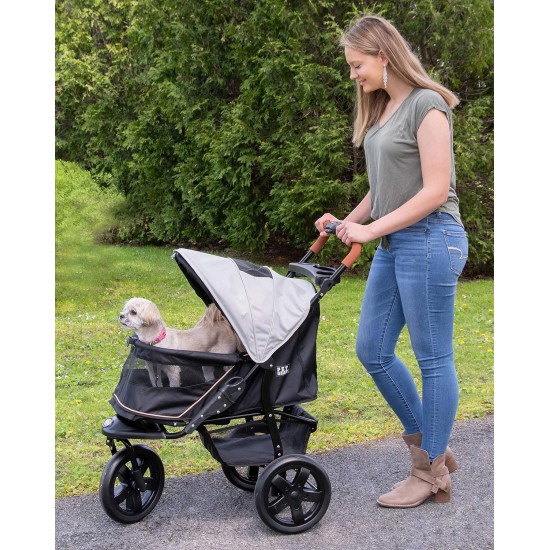 Pet Gear AT3 Zipped Pet Stroller - Summit Grey Pet Gear AT3 Zipped Pet Stroller - Summit Grey
