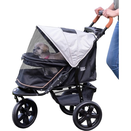 Pet Gear AT3 Zipped Pet Stroller - Summit Grey Pet Gear AT3 Zipped Pet Stroller - Summit Grey