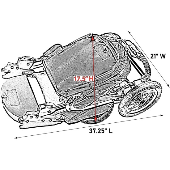 Pet Gear AT3 Zipped Pet Stroller - Summit Grey Pet Gear AT3 Zipped Pet Stroller - Summit Grey