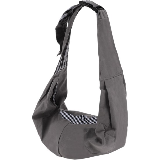 Pet Sling Carrier, Adjustable Pet Carrier for Daily Walking, Grey Black Pet Sling Carrier, Adjustable Pet Carrier for Daily Walking, Grey Black