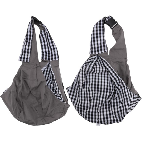 Pet Sling Carrier, Adjustable Pet Carrier for Daily Walking, Grey Black Pet Sling Carrier, Adjustable Pet Carrier for Daily Walking, Grey Black