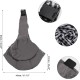 Pet Sling Carrier, Adjustable Pet Carrier for Daily Walking, Grey Black Pet Sling Carrier, Adjustable Pet Carrier for Daily Walking, Grey Black