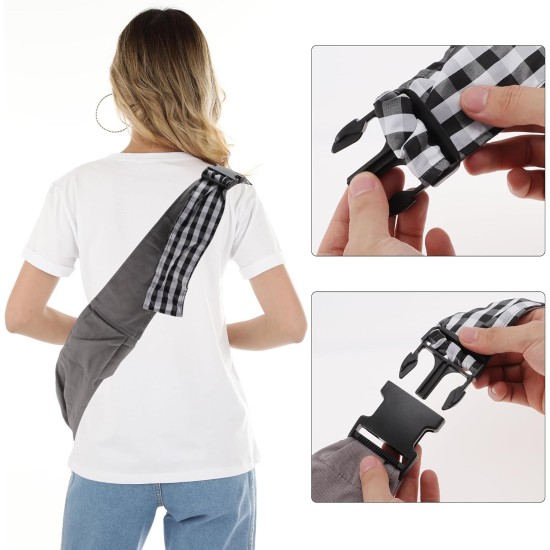 Pet Sling Carrier, Adjustable Pet Carrier for Daily Walking, Grey Black Pet Sling Carrier, Adjustable Pet Carrier for Daily Walking, Grey Black