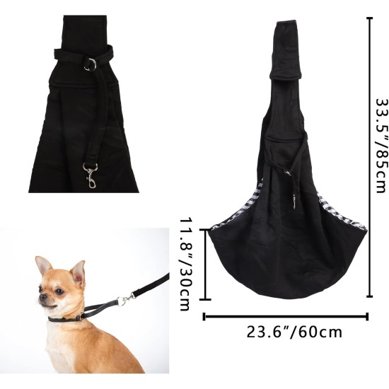 Pet Sling Carrier, Hand Free Pet Carrier, Dog Towel with Adjustable Shoulder Strap for Small, Medium Cats and Dogs (Grey) Pet Sling Carrier, Hand Free Pet Carrier, Dog Towel with Adjustable Shoulder Strap for Small, Medium Cats and Dogs (Grey)