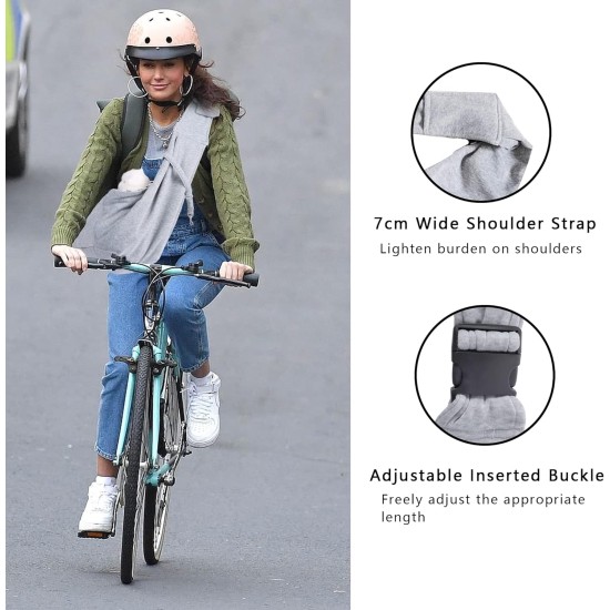 Pet Sling Carrier, Hand Free Pet Carrier, Dog Towel with Adjustable Shoulder Strap for Small, Medium Cats and Dogs (Grey) Pet Sling Carrier, Hand Free Pet Carrier, Dog Towel with Adjustable Shoulder Strap for Small, Medium Cats and Dogs (Grey)