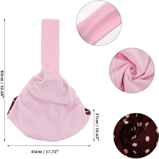 Pet Sling Carrier, Pet Chest Bag for Cats and Small Dogs, Pink Pet Sling Carrier, Pet Chest Bag for Cats and Small Dogs, Pink