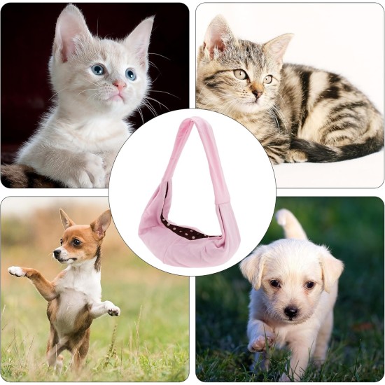 Pet Sling Carrier, Pet Chest Bag for Cats and Small Dogs, Pink Pet Sling Carrier, Pet Chest Bag for Cats and Small Dogs, Pink
