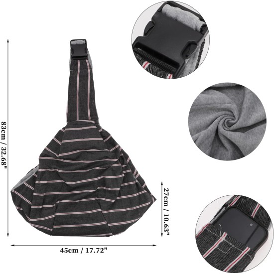 Pet Sling Carrier, Verstellbare Haustier-Tragetasche für den täglichen Spaziergang, Tiefgrau Pet Sling Carrier, Verstellbare Haustier-Tragetasche für den täglichen Spaziergang, Tiefgrau