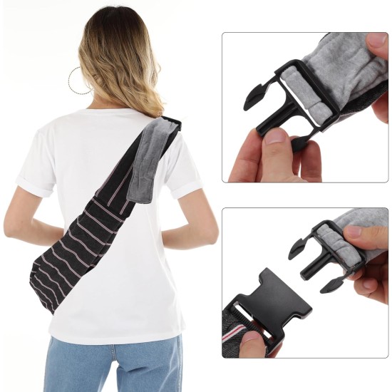 Pet Sling Carrier, Verstellbare Haustier-Tragetasche für den täglichen Spaziergang, Tiefgrau Pet Sling Carrier, Verstellbare Haustier-Tragetasche für den täglichen Spaziergang, Tiefgrau