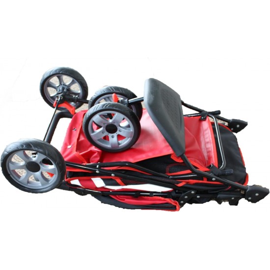 Pet Stroller ALL Terrain, IPS-01 Red/Black, dog carrier, trolley, Trailer, Innopet, Buggy. Foldable pet buggy, pushchair, pram for dogs and cats Pet Stroller ALL Terrain, IPS-01 Red/Black, dog carrier, trolley, Trailer, Innopet, Buggy. Foldable pet buggy, pushchair, pram for dogs and cats