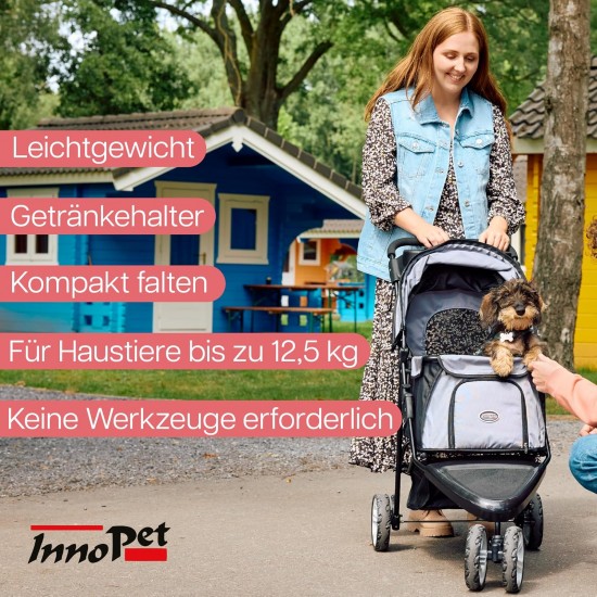 Pet Stroller ALL Terrain, IPS-01 Red/Black, dog carrier, trolley, Trailer, Innopet, Buggy. Foldable pet buggy, pushchair, pram for dogs and cats Pet Stroller ALL Terrain, IPS-01 Red/Black, dog carrier, trolley, Trailer, Innopet, Buggy. Foldable pet buggy, pushchair, pram for dogs and cats