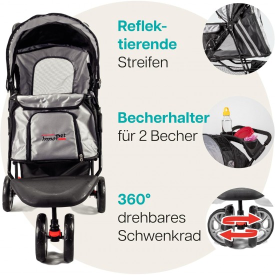 Pet Stroller ALL Terrain, IPS-01 Red/Black, dog carrier, trolley, Trailer, Innopet, Buggy. Foldable pet buggy, pushchair, pram for dogs and cats Pet Stroller ALL Terrain, IPS-01 Red/Black, dog carrier, trolley, Trailer, Innopet, Buggy. Foldable pet buggy, pushchair, pram for dogs and cats