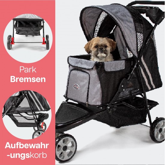 Pet Stroller ALL Terrain, IPS-01 Red/Black, dog carrier, trolley, Trailer, Innopet, Buggy. Foldable pet buggy, pushchair, pram for dogs and cats Pet Stroller ALL Terrain, IPS-01 Red/Black, dog carrier, trolley, Trailer, Innopet, Buggy. Foldable pet buggy, pushchair, pram for dogs and cats