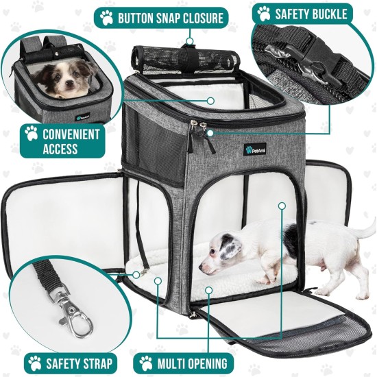 PetAmi Dog Backpack Carrier Airline Approved Cat Backpacks for Carrying Small Large Cats Pet Carrier Backpack Ventilated Soft Sides for Dogs Cats Bookbag for PetAmi Dog Backpack Carrier Airline Approved Cat Backpacks for Carrying Small Large Cats Pet Carrier Backpack Ventilated Soft Sides for Dogs Cats Bookbag for