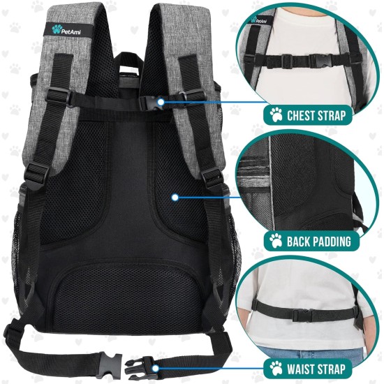 PetAmi Dog Backpack Carrier Airline Approved Cat Backpacks for Carrying Small Large Cats Pet Carrier Backpack Ventilated Soft Sides for Dogs Cats Bookbag for PetAmi Dog Backpack Carrier Airline Approved Cat Backpacks for Carrying Small Large Cats Pet Carrier Backpack Ventilated Soft Sides for Dogs Cats Bookbag for