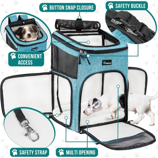 PetAmi Dog Backpack Carrier Airline Approved Cat Backpacks for Carrying Small Large Cats Pet Carrier Backpack Ventilated Soft Sides for Dogs Cats Bookbag for PetAmi Dog Backpack Carrier Airline Approved Cat Backpacks for Carrying Small Large Cats Pet Carrier Backpack Ventilated Soft Sides for Dogs Cats Bookbag for